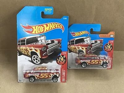 Buy Hot Wheels Flames No2 ‘55 Chevy Bel Air Gasser DTX80 RARE • 8£