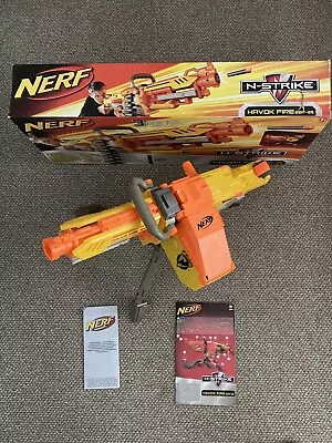 Buy Nerf Havok Fire EBF 25 Blaster Gun Ammo Box Belt Tripod RARE Boxed • 65£