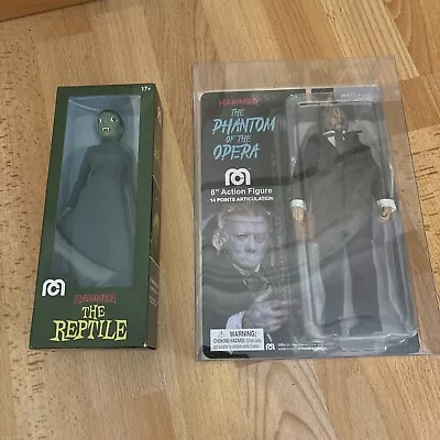 Buy 2 X Mego Hammer Horror 8in Action Figures The Reptile And Phantom Of The Opera • 30£