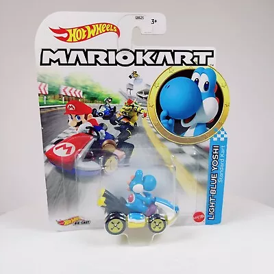 Buy Hot Wheels Mario Kart - Light Blue Yoshi Die Cast | New & Sealed • 10.95£