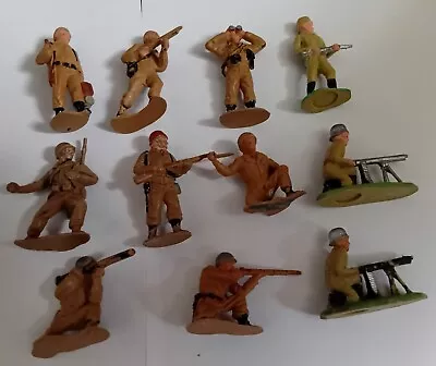 Buy Vintage Plastic Toy Soldiers 1/32: Germans By Solid Timpo And Speedwell • 5.99£