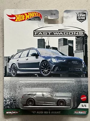 Buy 2020 Hot Wheels Premium Fast Wagons 17 AUDI RS6 AVANT Car Culture Real Riders • 24.99£