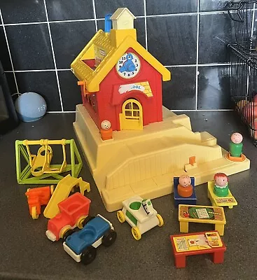 Buy Vintage Fisher Price 1988 Little People School And Playground Toys • 19.99£