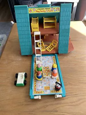 Buy Vintage Fisher Price A Frame Play House With Original Furniture. Preloved • 15£