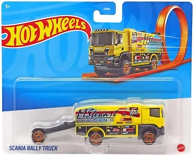 Buy Hot Wheels Track Fleet Scania Rally Truck (Yellow) • 8.99£