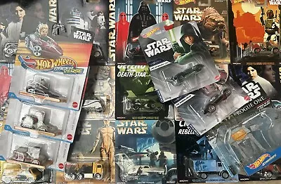 Buy Hot Wheels Star Wars Character Cars, Real Riders, Racer Verse &Space Ships 1:64 • 6.49£