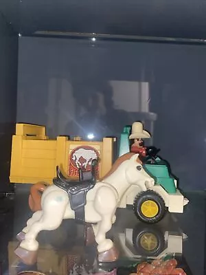 Buy Cowboy Rodeo Rig Fisher Price Réf 330 Vintage 1979 Horse And Truck Figure Set • 25£