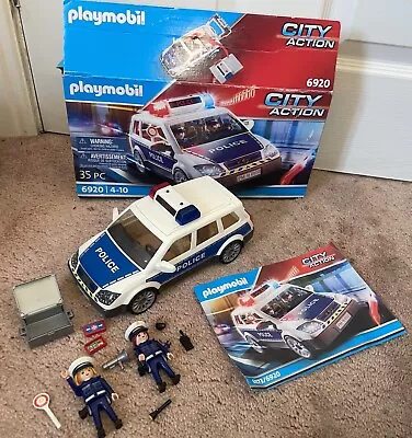 Buy PLAYMOBIL POLICE CAR 6920 Working Lights+Sounds + Accessories+ Figures - In VGC • 15.99£