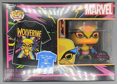 Buy #802 Wolverine (Blacklight) Marvel T-Shirt Bundle (X Large) Funko POP Brand New • 32.99£