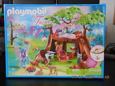 Buy Playmobil 70001 Fairies Tree House Forest Pond Deer Owl Jewels Magic Crystals • 10£