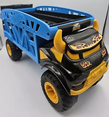 Buy Hot Wheels El Toro Large Monster Mover Transporter For 1/64 Monster Trucks Blue • 16.99£