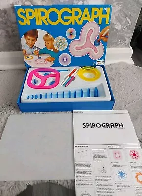 Buy Vintage Spirograph Set By Parker 1987 - Fully Complete - Family Fun Art Drawing! • 9.99£