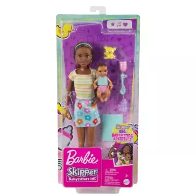 Buy Mattel Puppe Barbie Skipper Babysitters Brunette Doll With Baby / From Assort • 27.99£