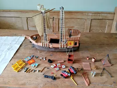 Buy PLAYMOBIL REF: 3550 GRAND BATEAU PIRATE SHIP VINTAGE 1978 FOR PARTS + Accesoires • 38£