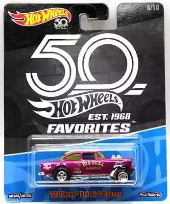 Buy Hotwheels 50th Anniversary Favorites 55 Chevy Bel Air Gasser Alloys Rubber Tyres • 9.59£