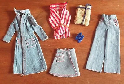 Buy Vintage Barbie Best Buy 70's Jeans Dress Lot • 35.41£