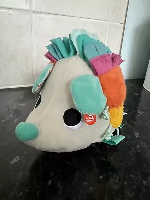 Buy Fisher Price Cute Rainbow Coloured Hedgehog Rattle Plush Soft Baby Toy VGC • 3.99£