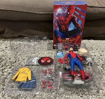 Buy Hot Toys Spider Man Homecoming Deluxe Ed 1/6 Scale Collectible Complete (READ) • 239.95£