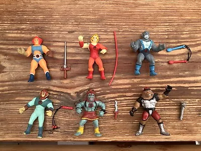 Buy Vintage Thundercats Miniatures Figure Set Of 6 LJN Toys 1987 Complete Weapons • 72£
