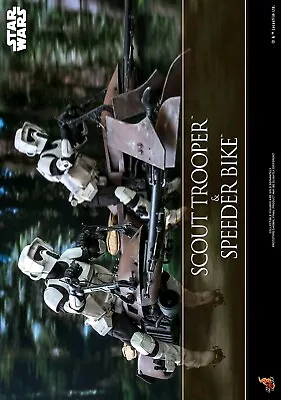 Buy Hot Toys STAR WARS ROTJ Scout Trooper Speeder Bike MMS612 BRAND NEW • 449.99£