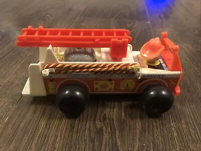 Buy Vintage Fisher Price Fire Engine 720 Pullalong 1968 With Bell & Nodding Driver • 8.99£