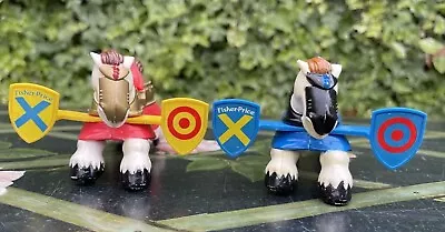 Buy Fisher Price Vintage Great Adventures Jousting Knights Horses • 13.50£