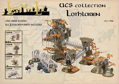 Buy LOTR Lothlorien Building Block Complete Set The Lord Of The Rings Lego MOC Gift • 300£
