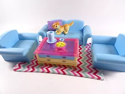 Buy Vintage Barbie Furniture Living-in-Style Living Room Set Dog Accessories (15079 • 25.24£