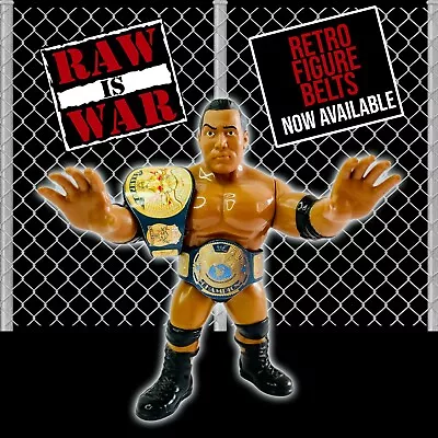 Buy Custom Retro Wrestling Figure Belts Mattel/Hasbro WWE WWF NJPW ROH AEW • 3.49£