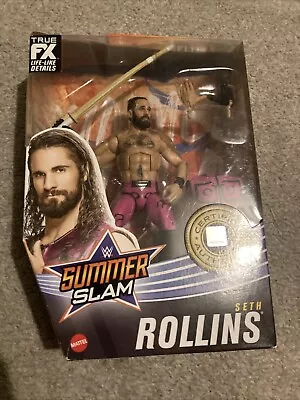 Buy SETH ROLLINS - WWE Wrestling Figure Mattel Elite 86 Summerslam - Pink Rare • 25£