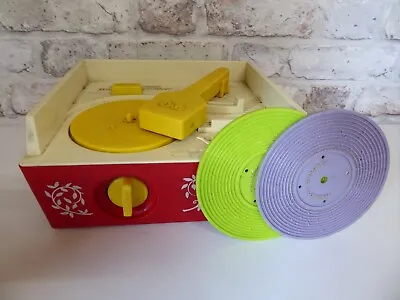 Buy Fisher Price Music Box Record Player & 2 Records -  Spares Repair Restoration • 12.99£
