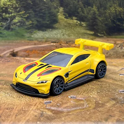 Buy Hot Wheels Aston Martin Vantage GTE Yellow 2024 New Loose 1:64 Diecast Car • 3.50£