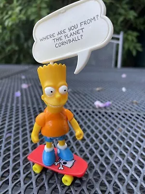 Buy Mattel The Simpsons Bart Action Figure With Skateboard 1990 RARE • 15£