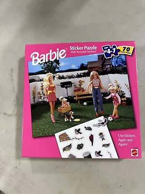 Buy Vintage Mattel Barbie Sticker Puzzle New Sealed Barbie Backyard Fun 42235 C20 • 27.95£