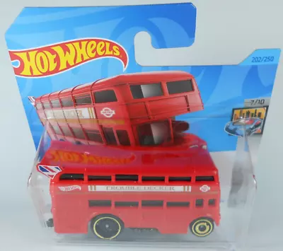 Buy Hot Wheels Trouble Decker (red) Routemaster London Bus On Short Card #202/2023 • 2.50£