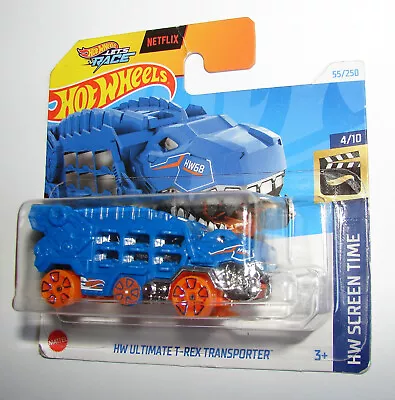 Buy Hot Wheels HW Ultimate T-Rex Transporter Let's Race Blue 55/250 HW Screen Time • 5.99£