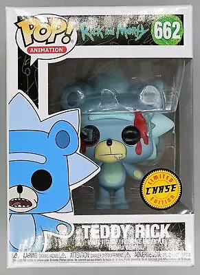 Buy #662 Teddy Rick (Bloody Chase) Rick And Morty - Damaged Box Funko POP +Protector • 35.99£