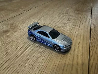 Buy 2009 Hot Wheels Fast & Furious Nissan Skyline GT-R R34 Paul Walker Car Rare • 22.50£