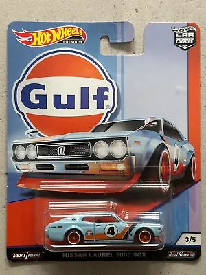 Buy 2018 Hot Wheels Premium Gulf NISSAN LAUREL 2000 SGX Car Culture Real Riders • 44.99£