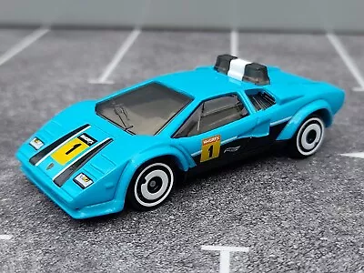 Buy Hot Wheels Lamborghini Countach Pace Car Sky Blue New Loose 1/64 From 5 Pack • 5.49£