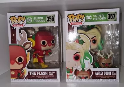 Buy Funko DC Super Heroes Holiday Bundle - Harley Quinn With Helper & The Flash • 30£