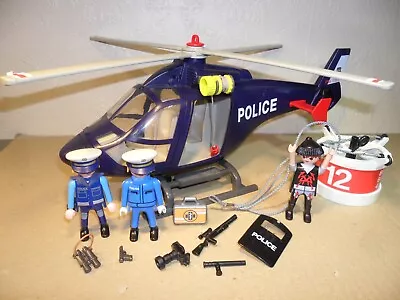 Buy PLAYMOBIL POLICE HELICOPTER (Accessories,Figures,People,Robber) • 10.99£
