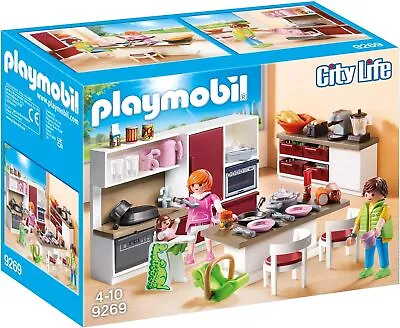 Buy Playmobil 9269 City Life Kitchen, Fun Imaginative Role-Play, PlaySets Suitable 4 • 22.99£