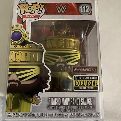 Buy WWE:  Macho Man  Randy Savage Wrestlemania 6 Metallic Funko  In Protector • 14£