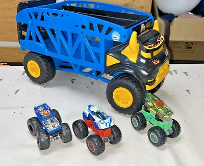 Buy Hot Wheels Hotwheels Monster Mover Transporter Blue  Store Monster Trucks • 17.99£