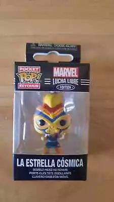 Buy Marvel La Estrella Cosmica Pocket Funko Pop Figure Keychain, Lucha Libre Edition • 7.99£