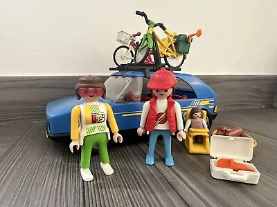 Buy Vintage Playmobil Family Car 3739 With Cycles & Accessories, Complete. • 25£
