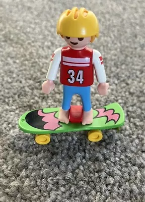 Buy Playmobil Boy On Skateboard With Helmet School Playground Camping • 2.50£