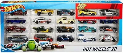 Buy BOX DAMAGED!! Hot Wheels Cars 20 Pack Set Die Cast Multi 1:64 Scale Toy Car Gift • 24.99£