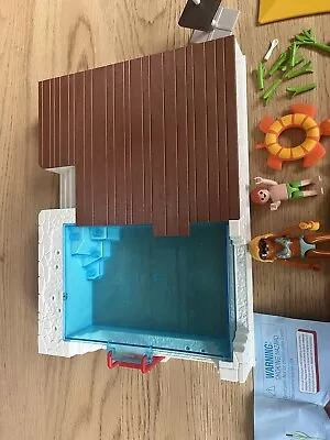 Buy Playmobil 5575 Pool Deck Swimming Pool With Terrace Luxury Accessories Table VGC • 14.99£